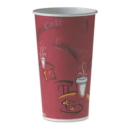Solo SOLO Polycoated Hot Paper Cups, 20 oz, Bistro Design, 600/Carton 420SI-0041